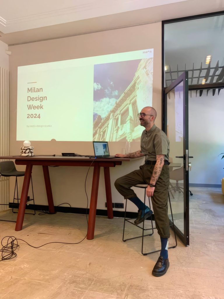 Meeting at the Tengo Design office and art exhibition opening. The latest trends in design