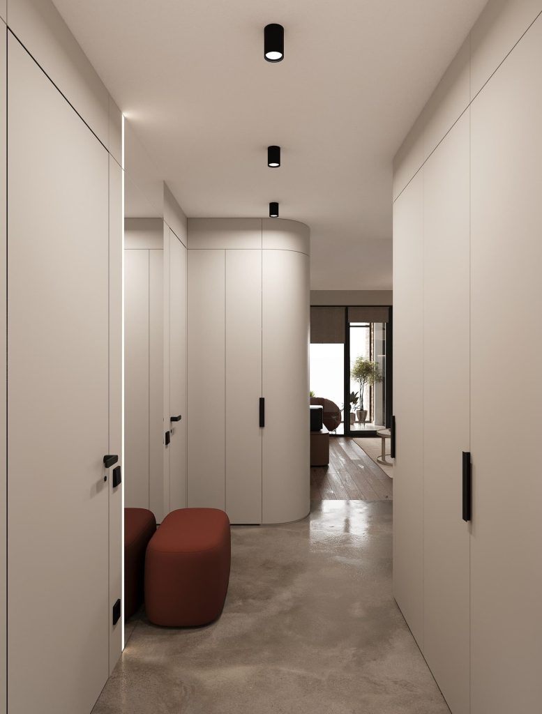 Wejście do mieszkania 510LSC – aranżacja korytarza, TENGO Design