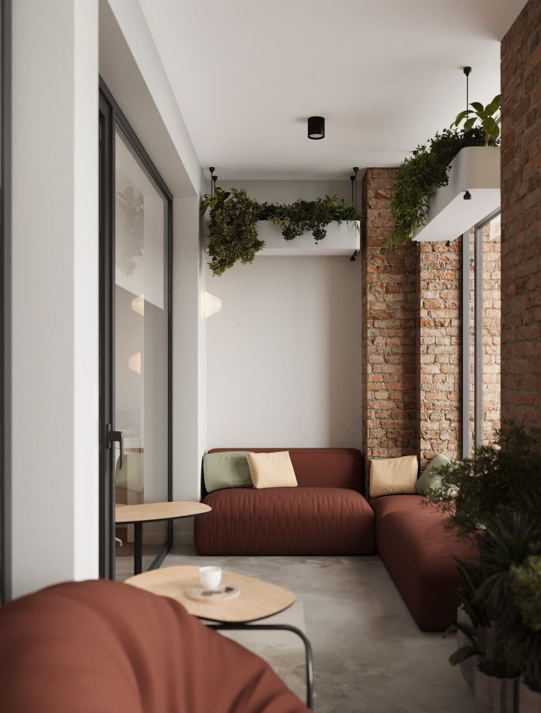 Przestrzeń balkonowa apartamentu 510LSC, proj. TENGO Design