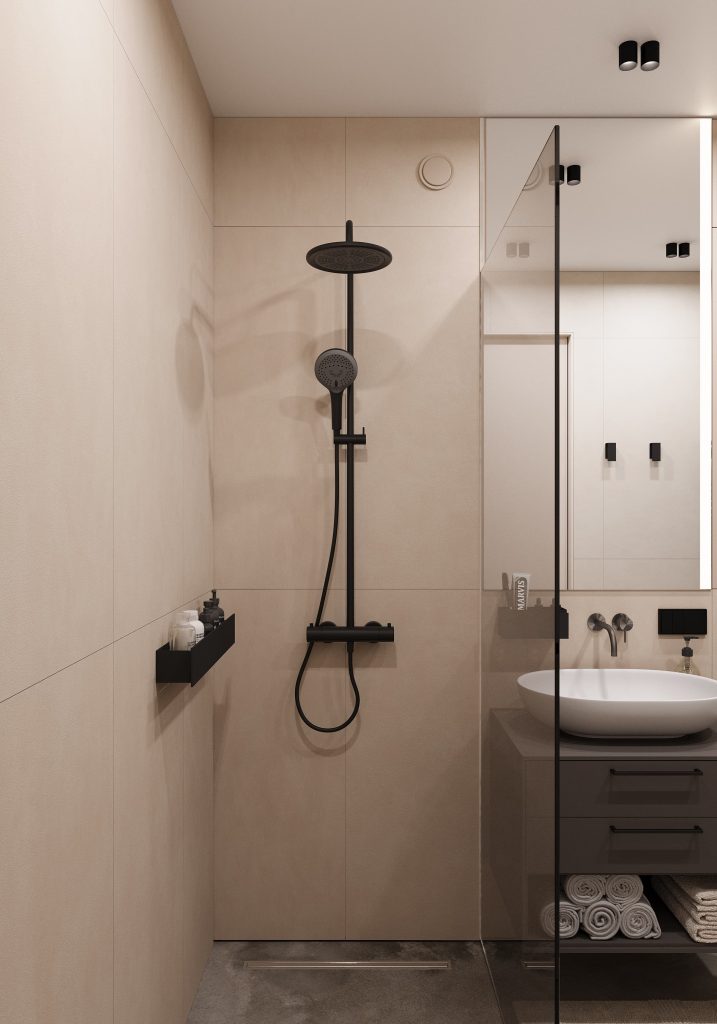Projekt łazienki – mieszkanie 510LSC, 84 m², TENGO Design