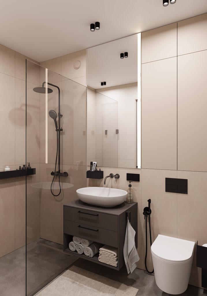 Aranżacja łazienki w mieszkaniu 510LSC, TENGO Design