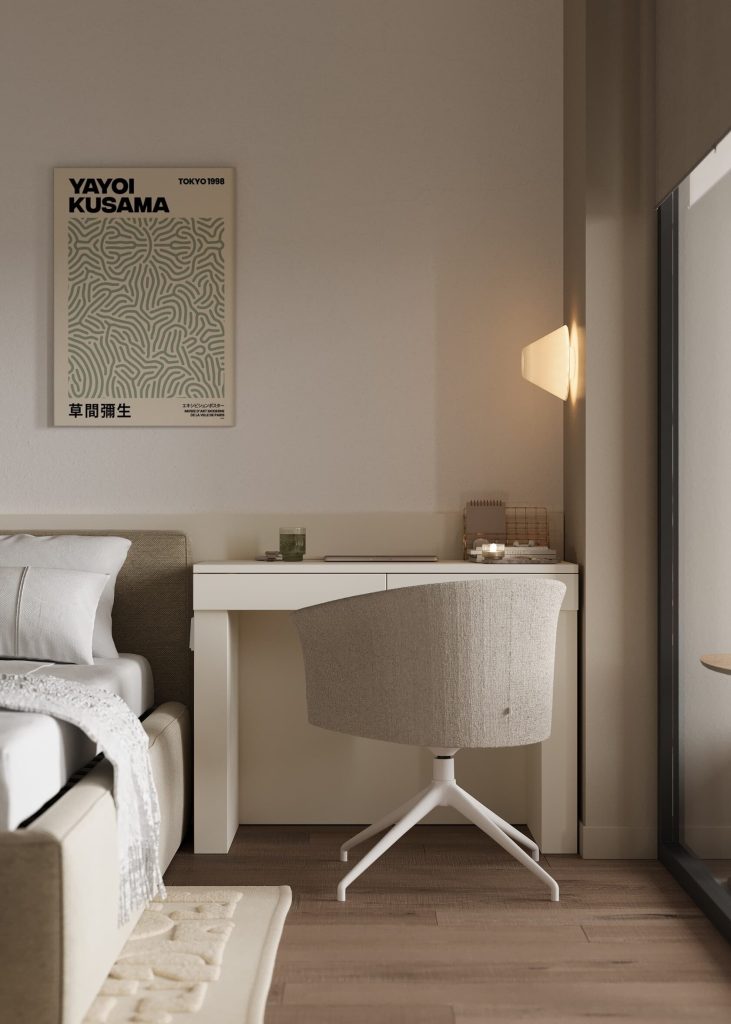 Sypialnia gościnna w mieszkaniu 510LSC, TENGO Design