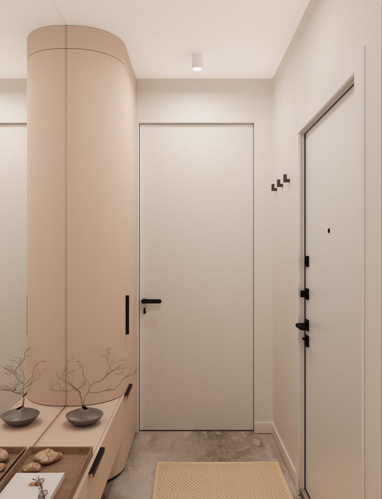 Strefa wejściowa apartamentu 510LSC, projekt TENGO Design