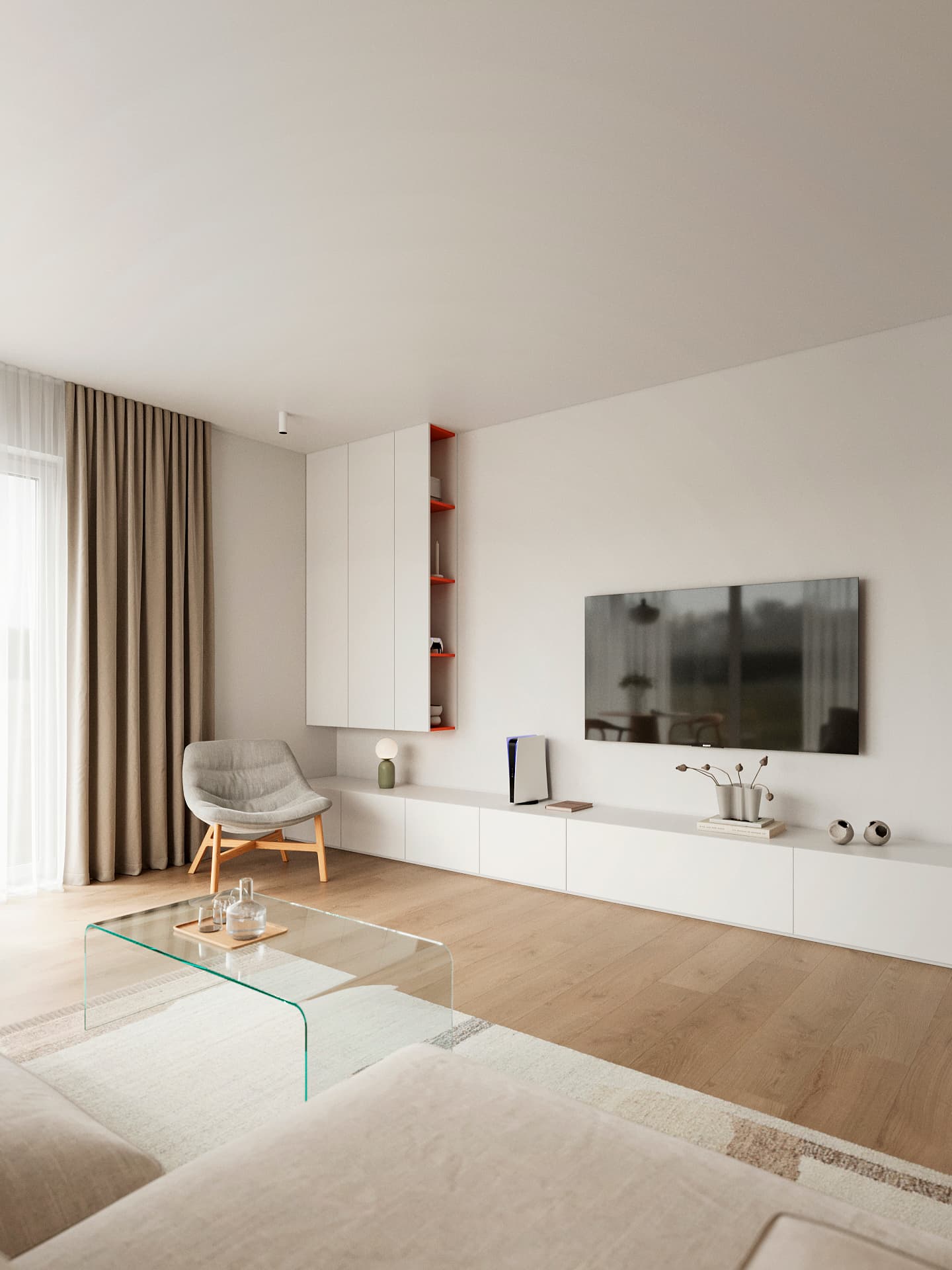 Living room interior, apartment 427WRW design project
